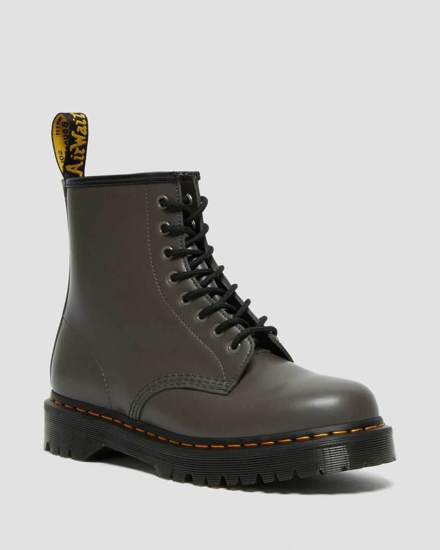 Dr. Martens 1460 Bex Smooth Deri Erkek Ayak Bileği Botları - Bot Haki Gri |WHSNC6437|